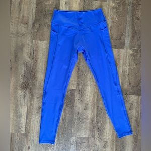 Curves N Combatboots Athletic Leggings Size L Royal Blue